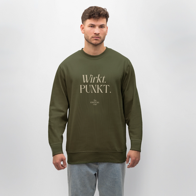 Unisex Bio-Sweatshirt "Wirkt. PUNKT." - Khaki