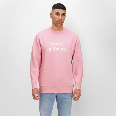 Unisex Bio-Sweatshirt "Iconic by Nature" - Hellrosa