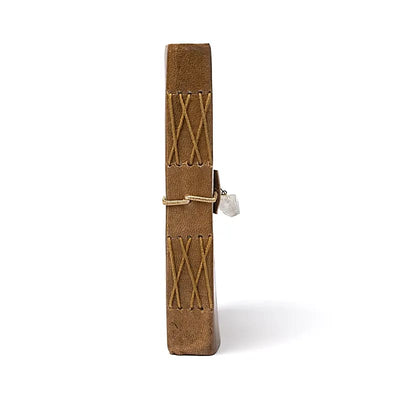 Notizbuch "Baum des Lebens" mit Bergkristall und Kunstlederbezug