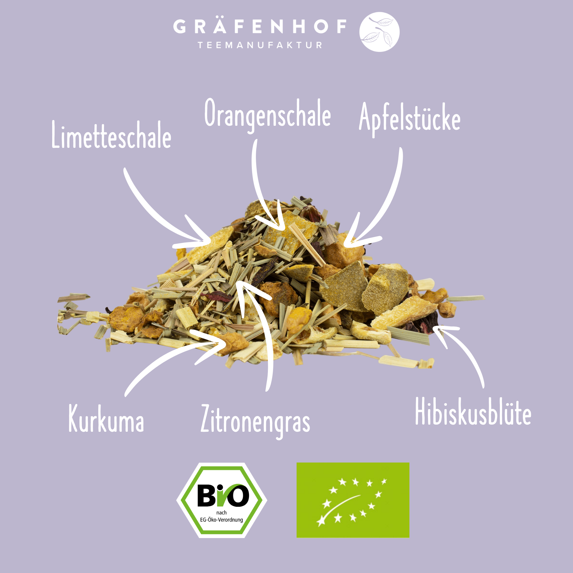 BIO Früchtetee Kurkuma Limette · 100 g lose
