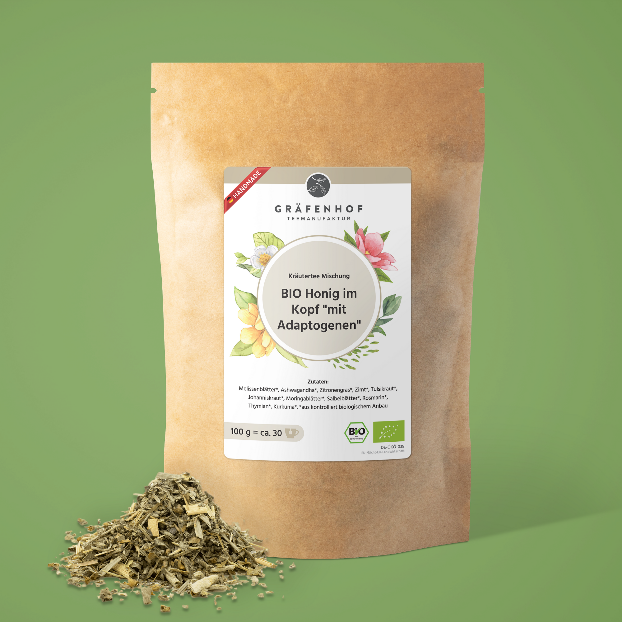 BIO "Honig im Kopf" Kräutertee mit Adaptogenen · 100 g lose