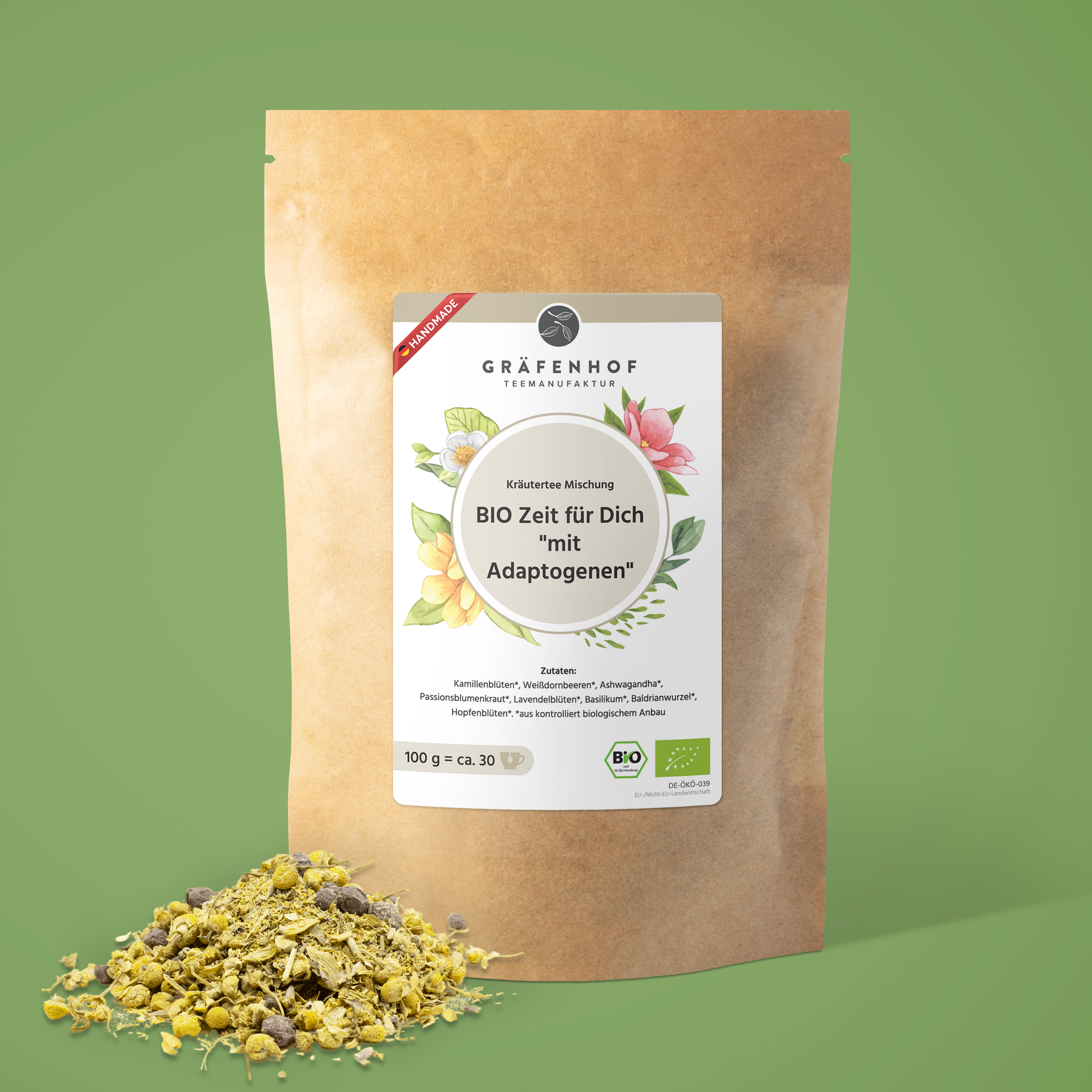 BIO "Zeit für Dich" Kräutertee mit Adaptogenen · 100 g lose