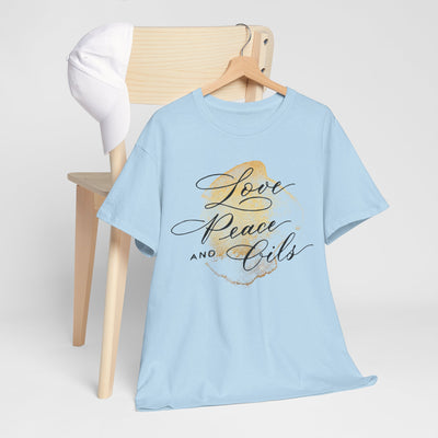 Unisex T-Shirt "Love, Peace & Oils"