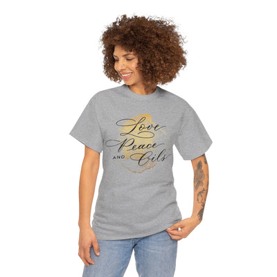 Unisex T-Shirt "Love, Peace & Oils"