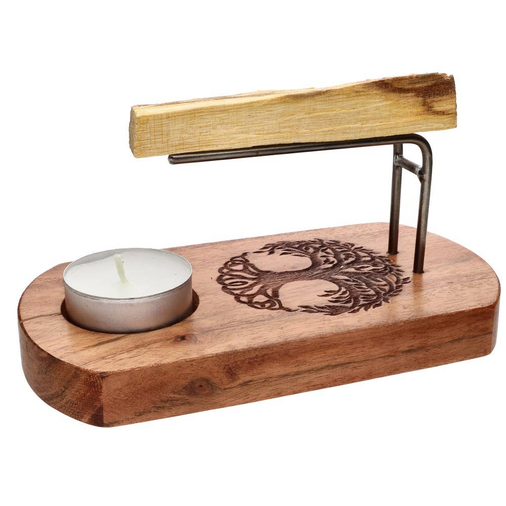 Palo Santo Räucherwerkhalter "Baum des Lebens"