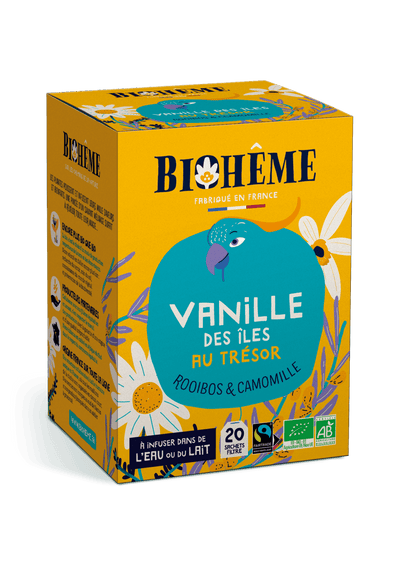 Vanille-Schatzinsel-Tee · 20 Teebeutel · Vanille des Îles au Trésor