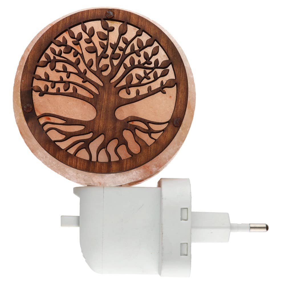 Salzlampe & Nachtlicht "Baum des Lebens" mit Stecker