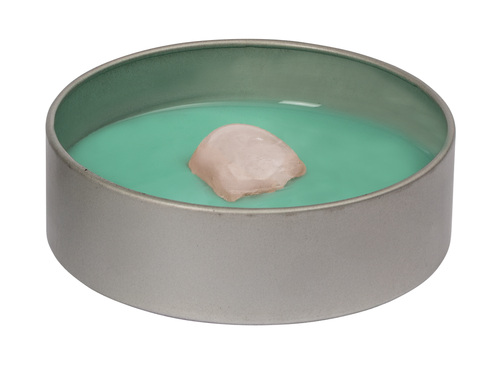 Omm for you · Zen-Knete mit Rosenquarz · türkis