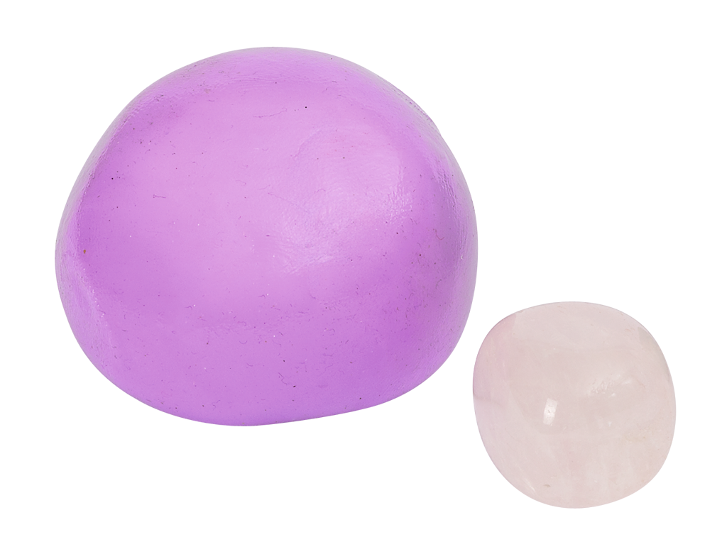 Omm for you · Zen-Knete mit Rosenquarz · violett