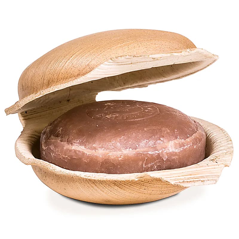 Ayurvedische Seife "Kewra" mit Bergamot & Patchouli im Palmblatt