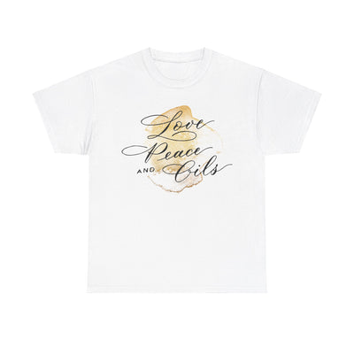 Unisex T-Shirt "Love, Peace & Oils"