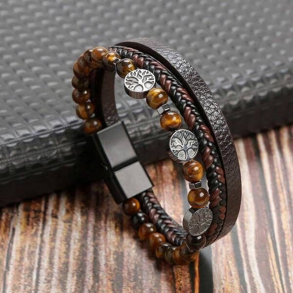 Herren-Tigerauge-Armband · Eleganz & schützende Stärke