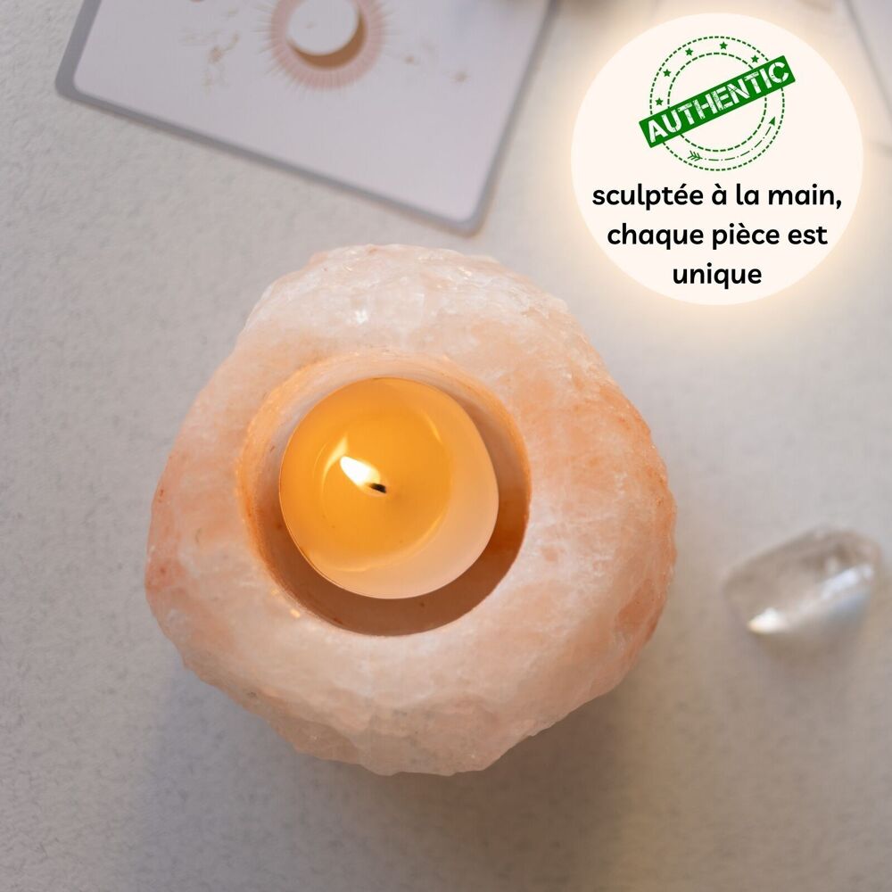 Himalaya-Salz-Kerzenhalter SOLIS groß