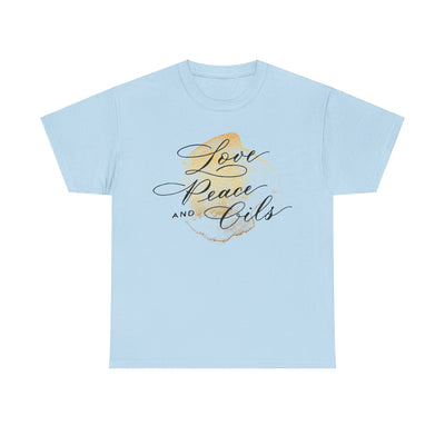 Unisex T-Shirt "Love, Peace & Oils"