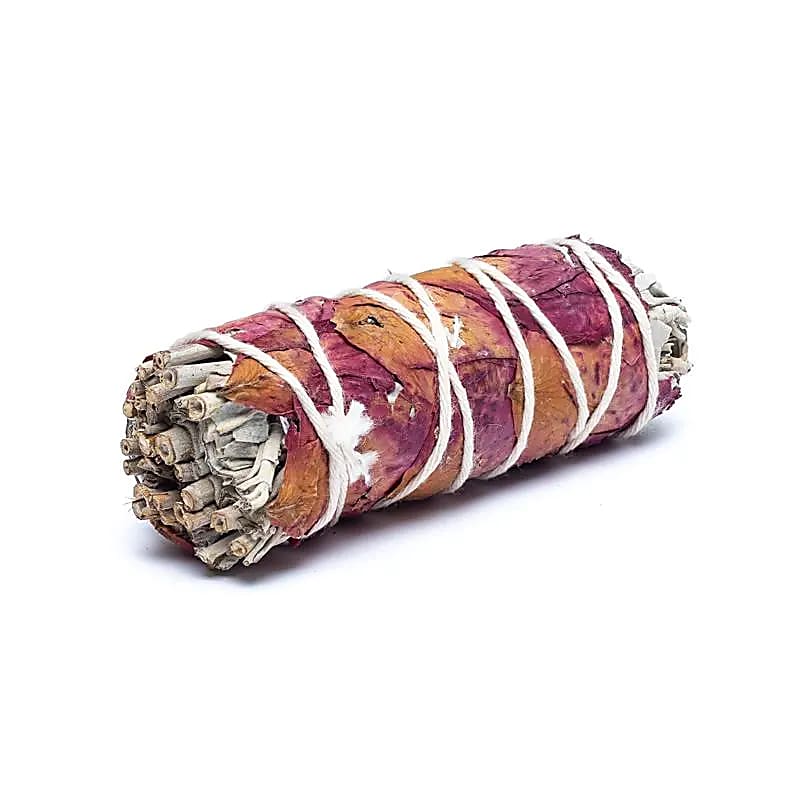 Weißer Salbei Smudge mit Rosenblättern 2er-Set