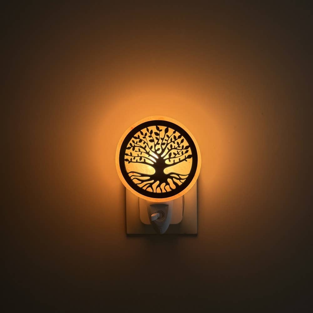 Salzlampe & Nachtlicht "Baum des Lebens" mit Stecker