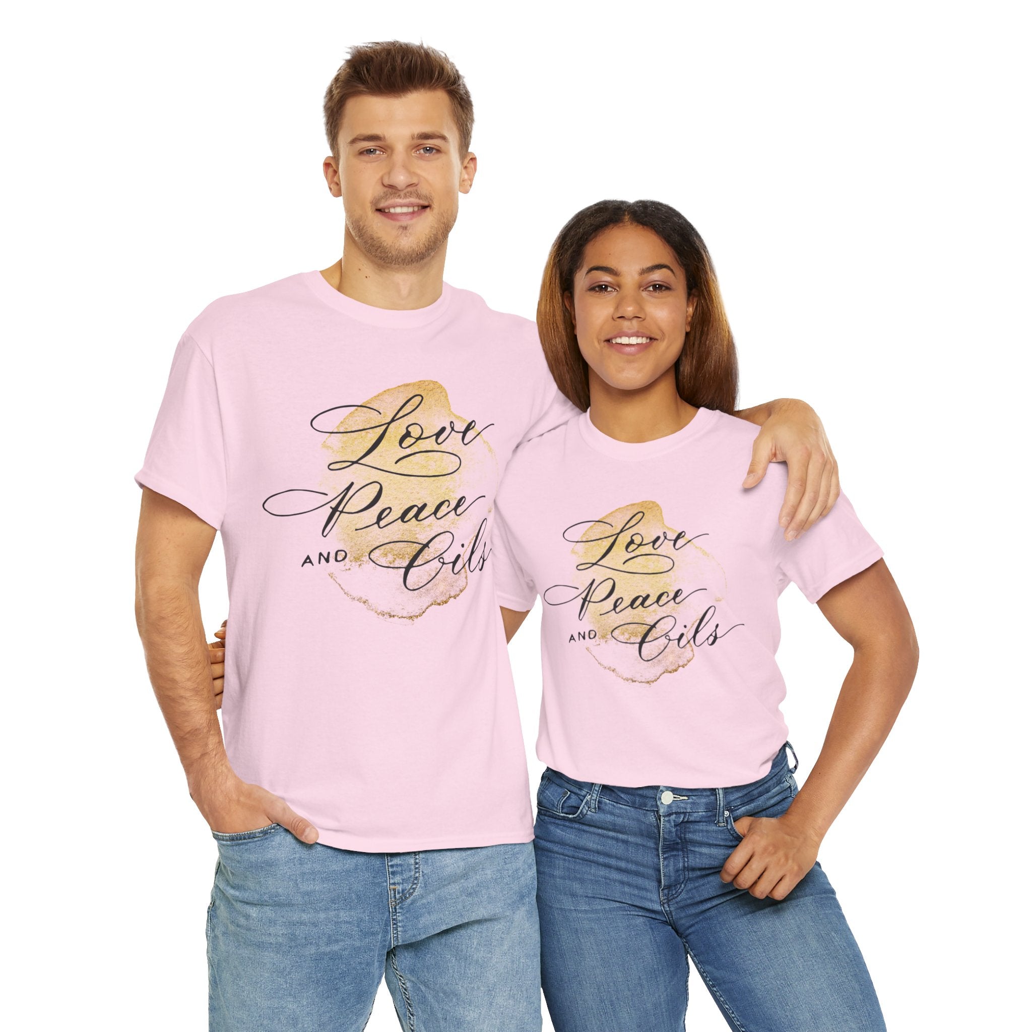 Unisex T-Shirt "Love, Peace & Oils"
