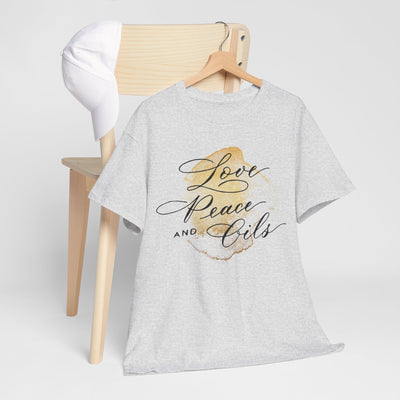 Unisex T-Shirt "Love, Peace & Oils"
