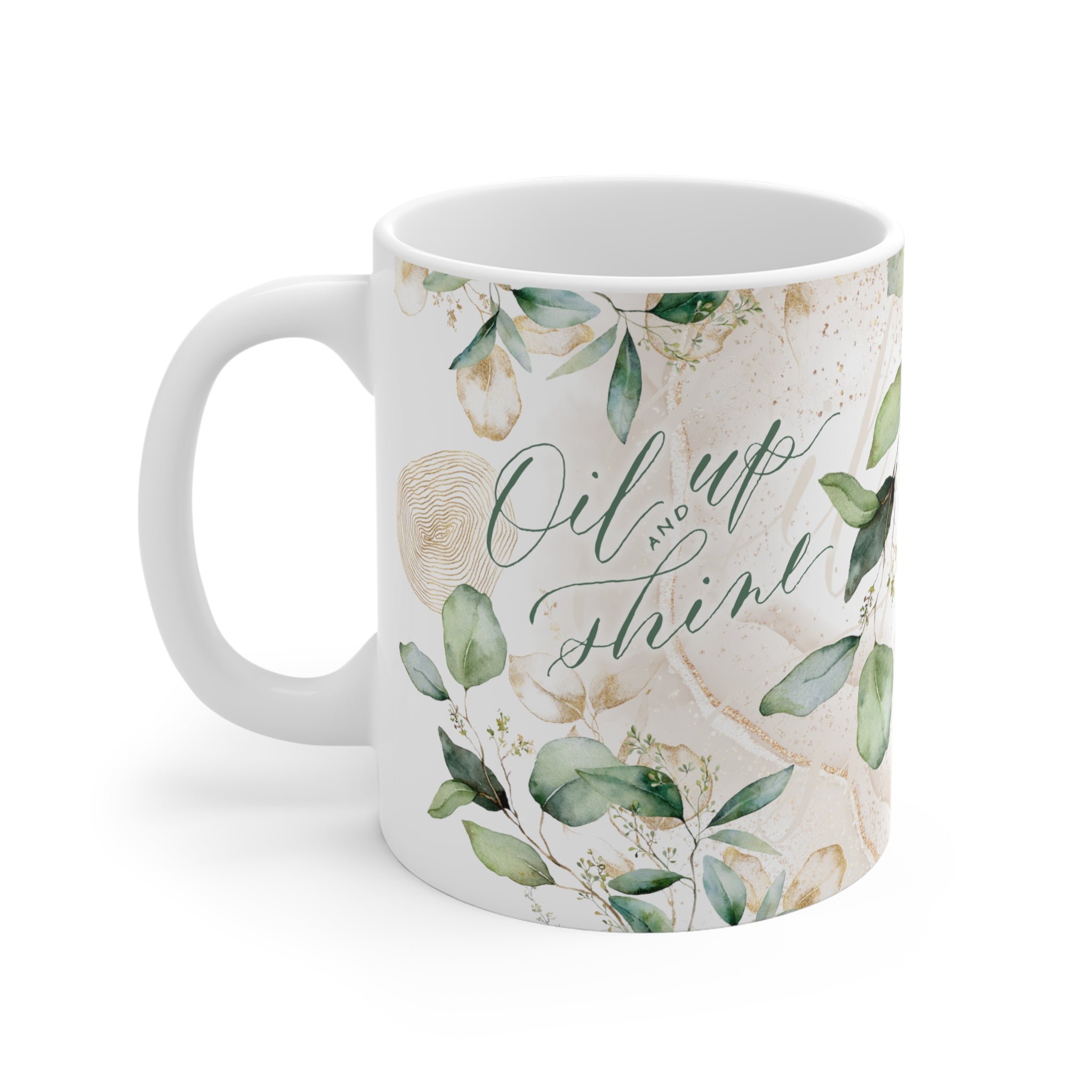 Keramiktasse "Oil up and shine"
