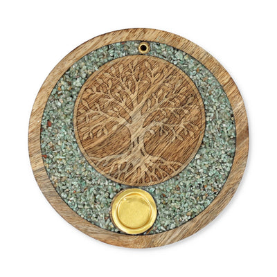 Räucherhalter „Baum des Lebens“ mit Amazonit