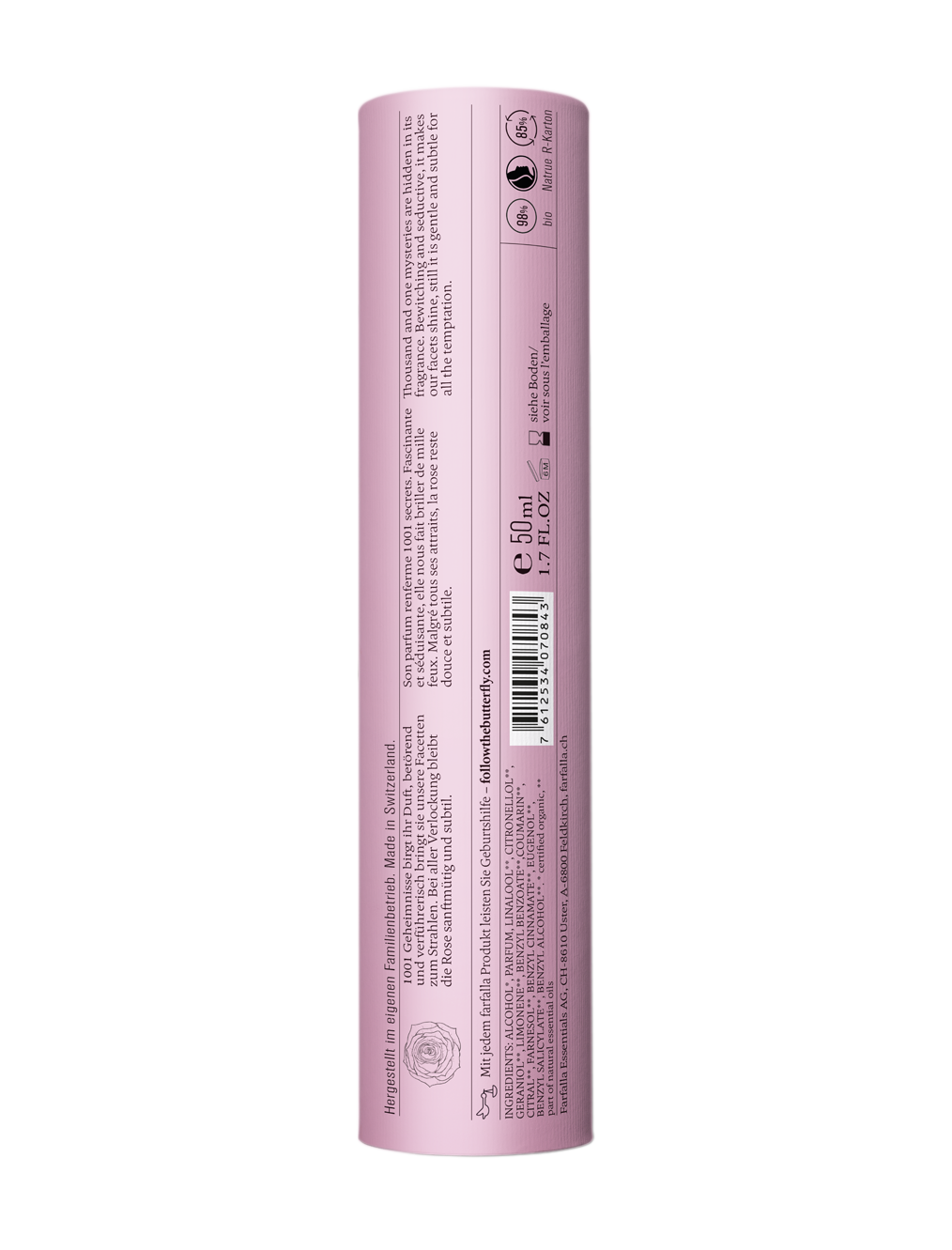 Rose · Natural eau de Cologne · 50ml