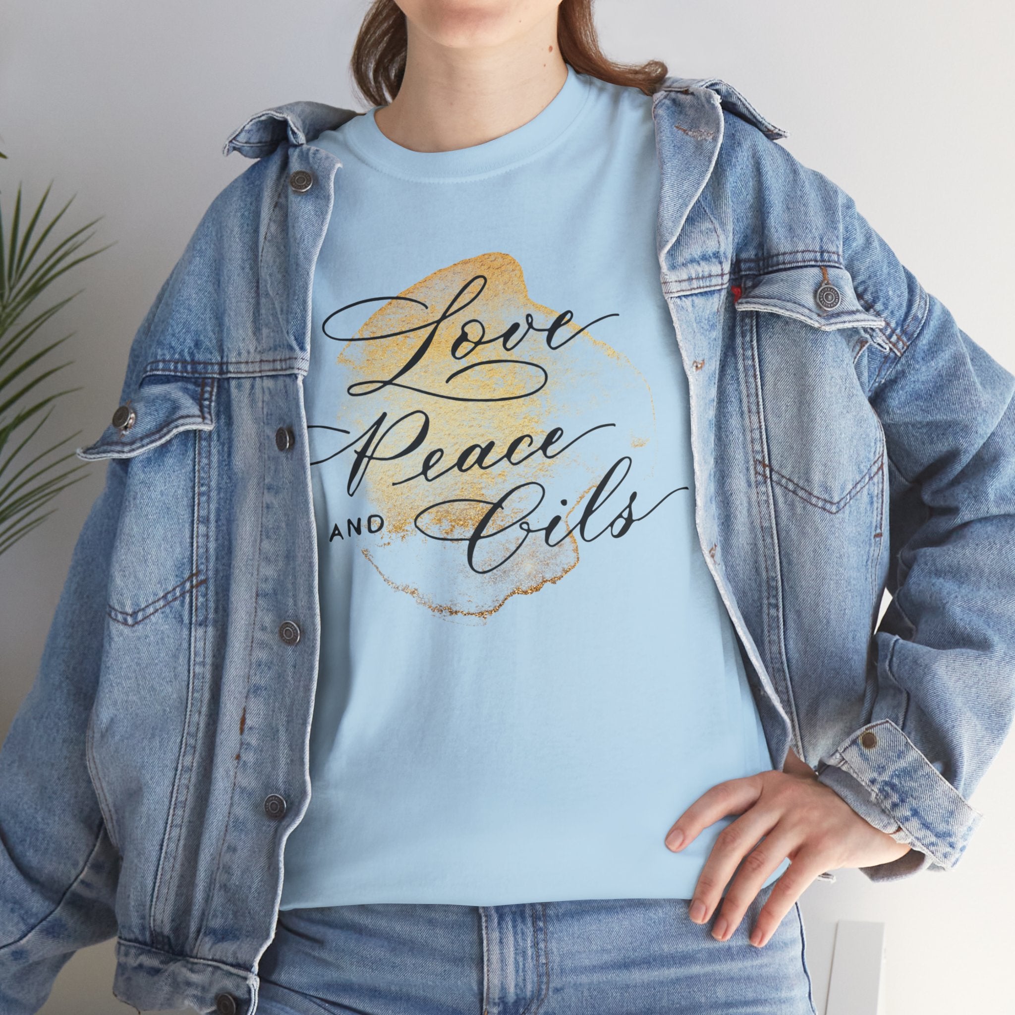 Unisex T-Shirt "Love, Peace & Oils"