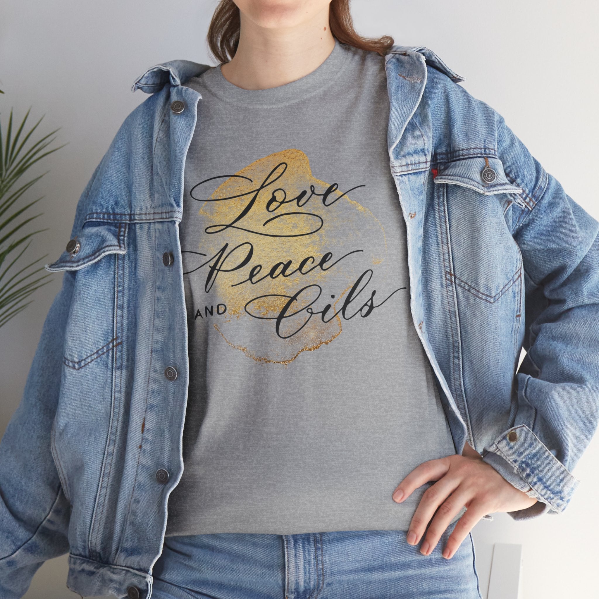 Unisex T-Shirt "Love, Peace & Oils"