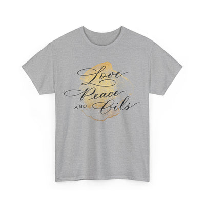 Unisex T-Shirt "Love, Peace & Oils"
