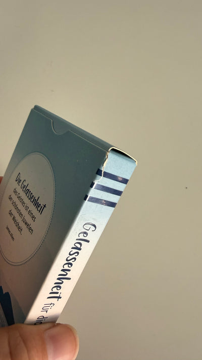 Beschädigte Verpackung 📦 Gelassenheit für dich · 50 Kärtchen für mehr Leichtigkeit