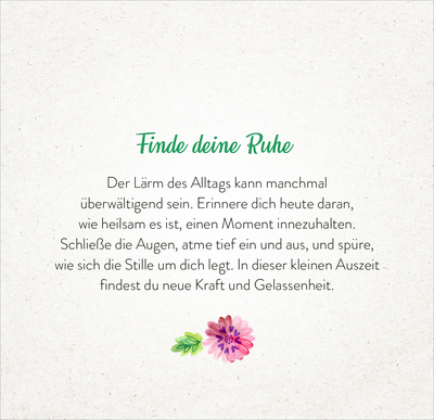 365 Tage einatmen. Ausatmen. Lächeln.