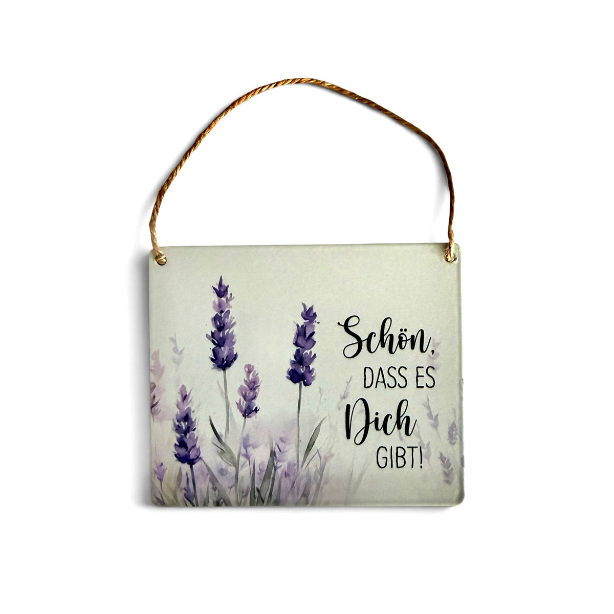 Metallpostkarte "Schön, dass es dich gibt!"