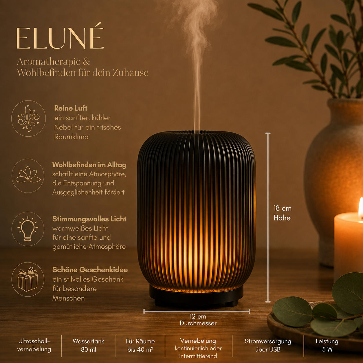 Ultraschall-Diffuser ELUNÉ