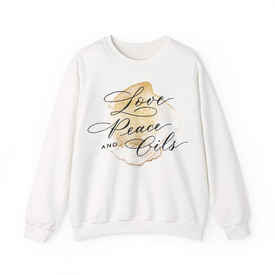 Einzelstück 🍀 Sweatshirt "Love, Peace & Oils" Gr. L