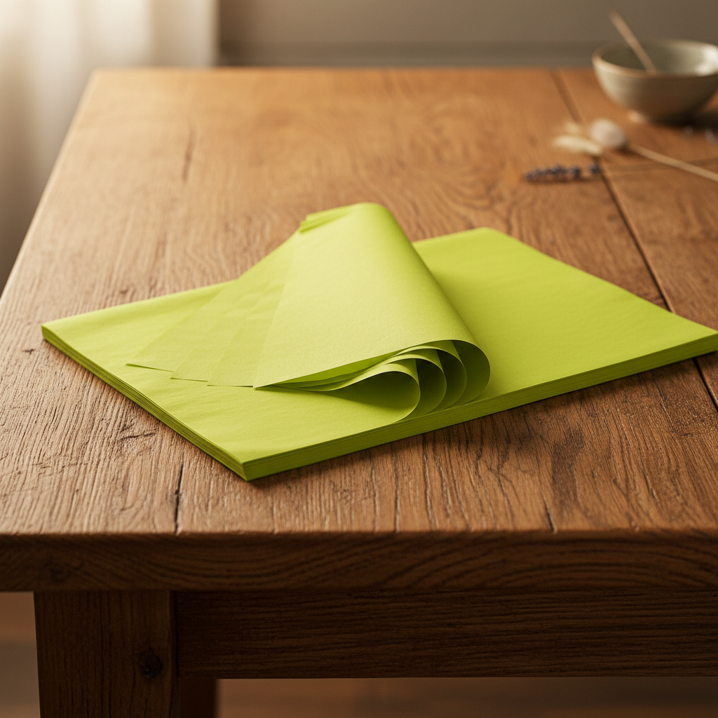 Seidenpapier limettengrün 10 Bögen