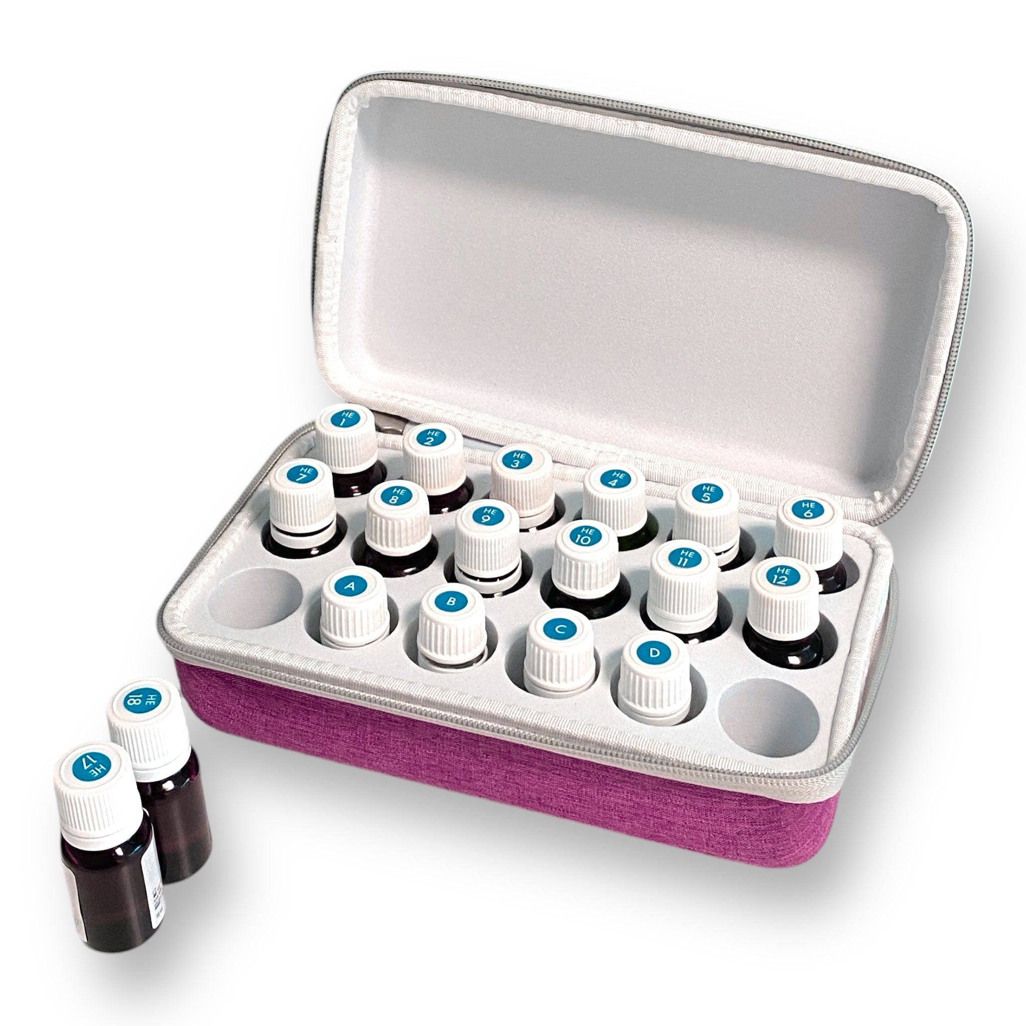 Synelia · Tasche zur Aufbewahrung ätherischer Öle (18er) pink für 5 oder 10 ml-Flaschen