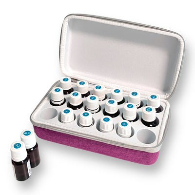 Synelia · Tasche zur Aufbewahrung ätherischer Öle (18er) pink für 5 oder 10 ml-Flaschen