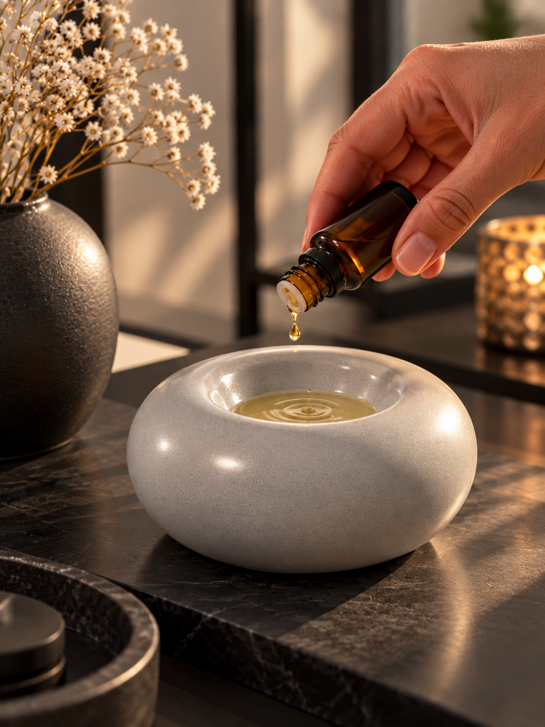 Peris Grey · Elektrischer Aroma-Wärmer aus Keramik