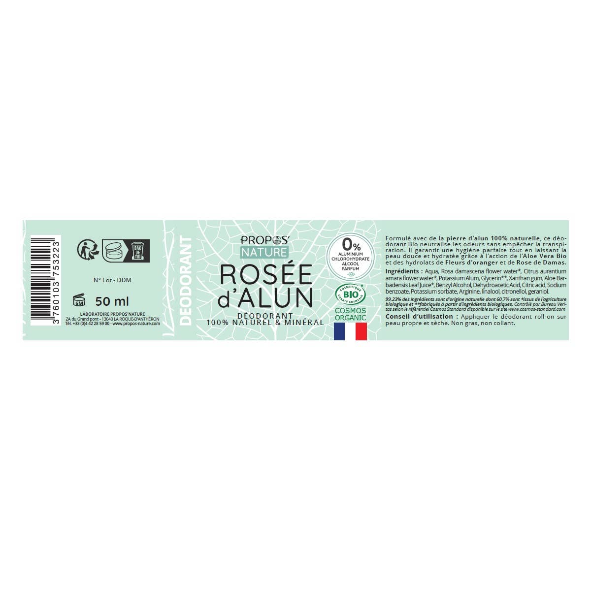 Bio-Deo-Roll-on "Rosee D'alun" · Natürlich & aluminiumfrei