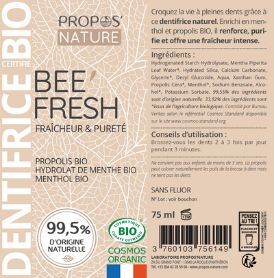 Api'Propolis · Bio-Zahnpasta mit Propolis · fluoridfrei