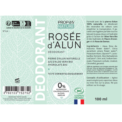 "Rosee D'alun" Bio-Deodorantspray · 100% natürlich