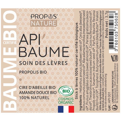 Api'Baume · Bio-Lippenbalsam mit Propolis & Bienenwachs