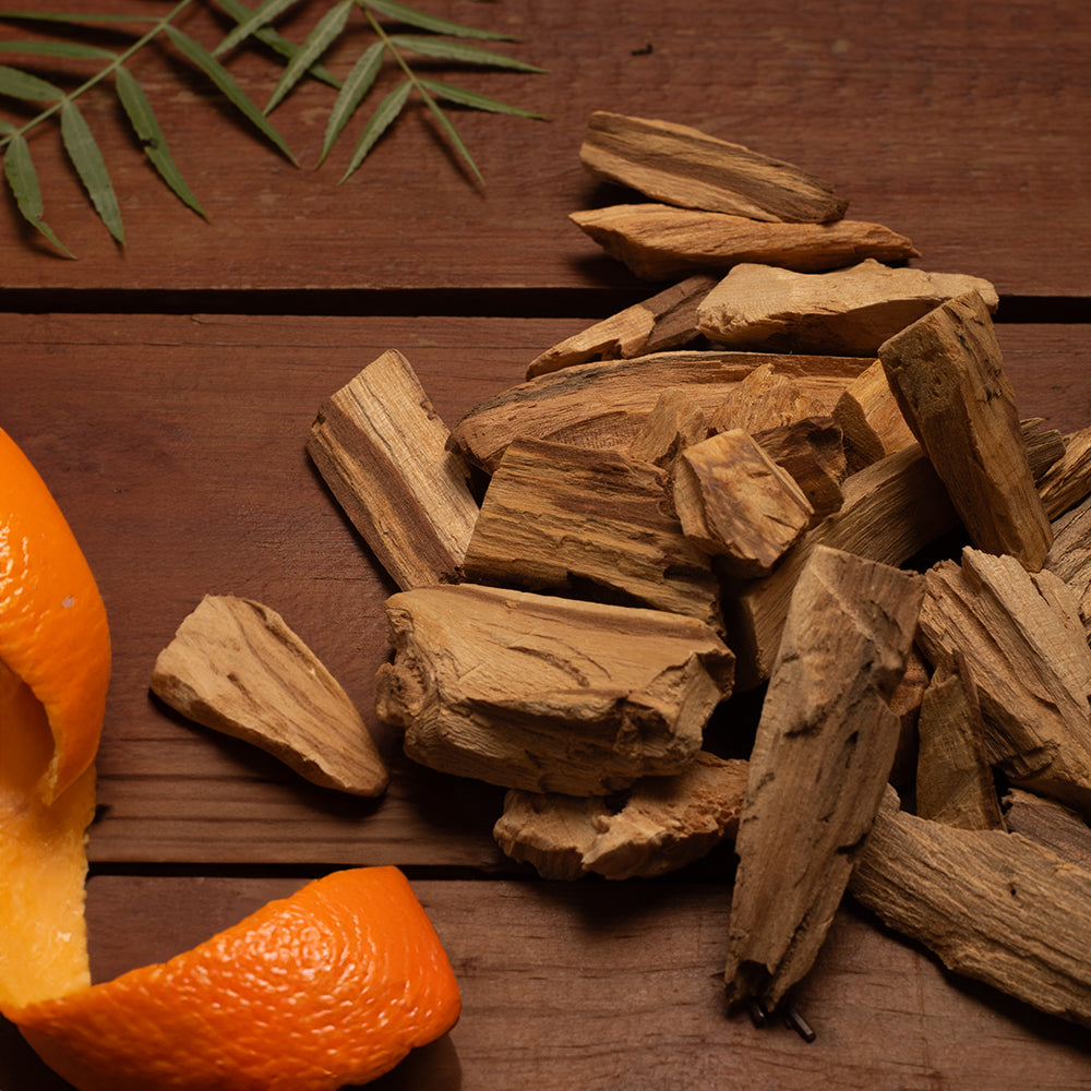 Natürliches Räucherwerk · Citronella, Orange und Palo Santo