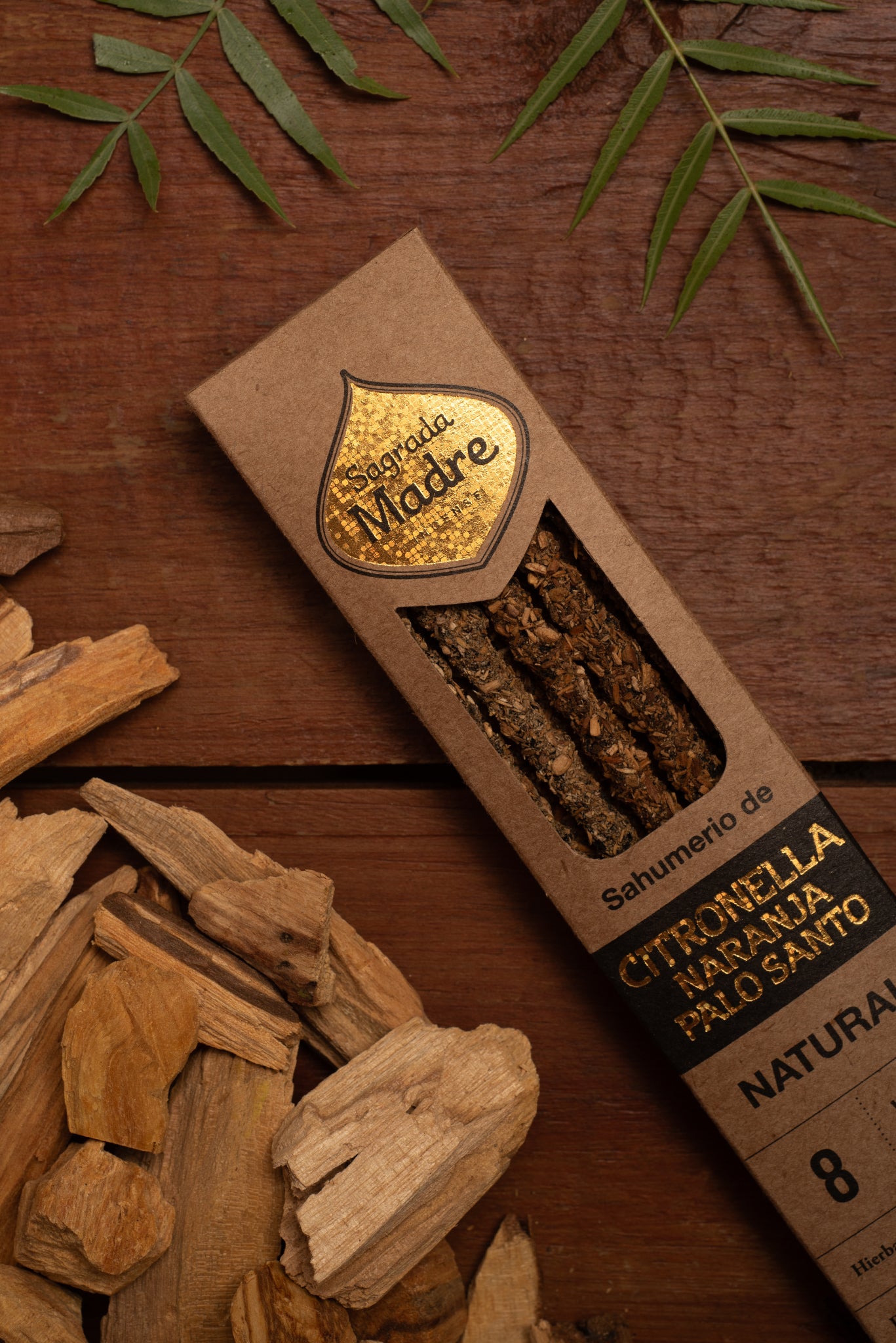 Natürliches Räucherwerk · Citronella, Orange und Palo Santo