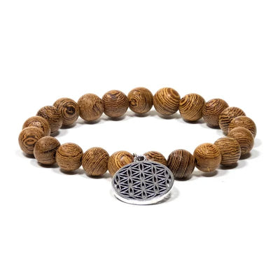 Mala-Armband "Blume des Lebens" aus Wenge