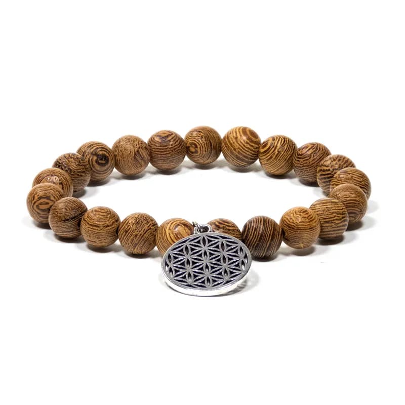 Mala-Armband "Blume des Lebens" aus Wenge