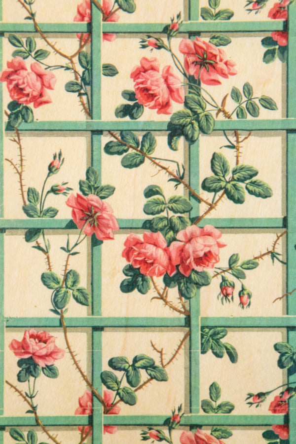 Postkarte aus Ahornholz "Peints Rose Foncé"